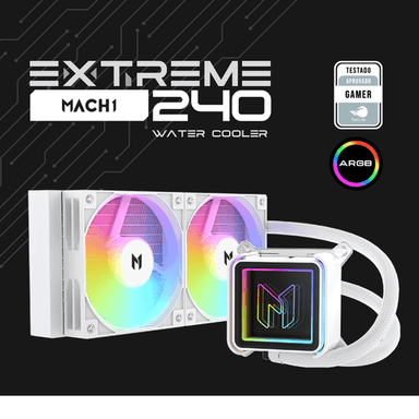 Watercooler EXTREME ARGB 240mm, AMD e Intel, Branco - ICEMIRROR 240W
